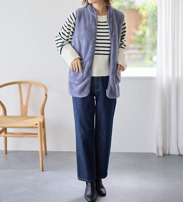 LAVIENNE（ラヴィエンヌ）の「ふわふわ暖かフリースベスト（ベスト）」｜詳細画像