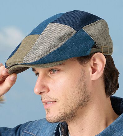 「＜ハッシュパピー＞おしゃれに差をつける！麻調素材のパネルハンチング（メンズ帽子）」