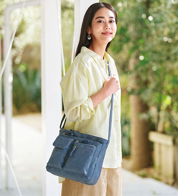 BELLUNA（ベルーナ）の「デニム調多ポケットショルダー（ショルダーバッグ）」｜詳細画像