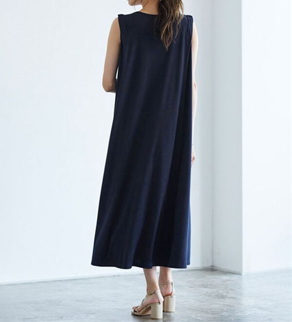 Pierrot（ピエロ）の「タックスリーブロングワンピース（ロングワンピース）」｜詳細画像