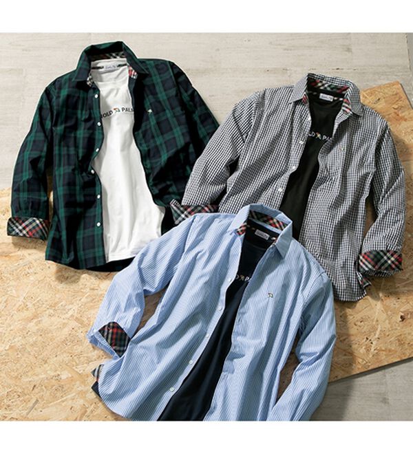 「＜アーノルド　パーマー＞即完成！ロゴデザインアンサンブル（メンズシャツ）」｜詳細画像