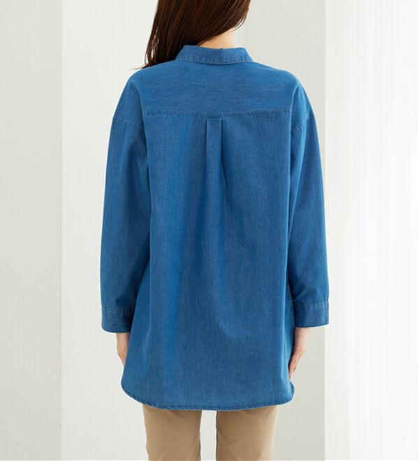 BELLUNA（ベルーナ）の「ポケット付デニムシャツチュニック（チュニック）」｜詳細画像