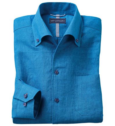 「こだわる男のフレンチリネン１００％シャツ（メンズシャツ）」