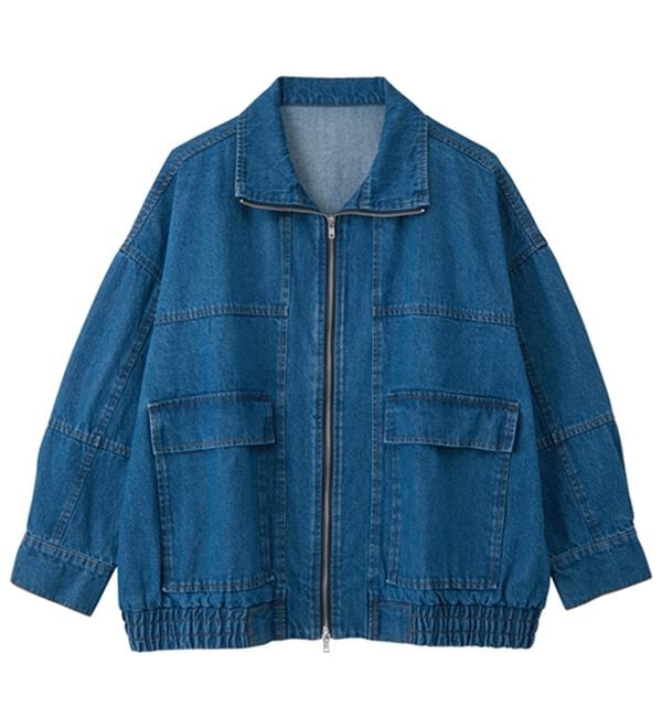 GeeRA（ジーラ）の「オーバーサイズダブルジップデニムブルゾン（ブルゾン）」｜詳細画像