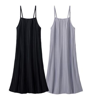 「【２色組】大人かわいい！プリーツワンピ（パジャマ・ルームウェア）」｜詳細画像