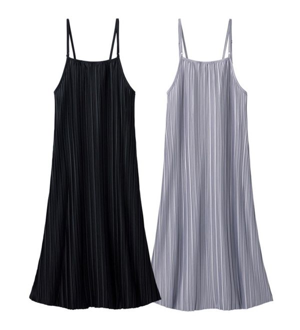 「【２色組】大人かわいい！プリーツワンピ（パジャマ・ルームウェア）」｜詳細画像