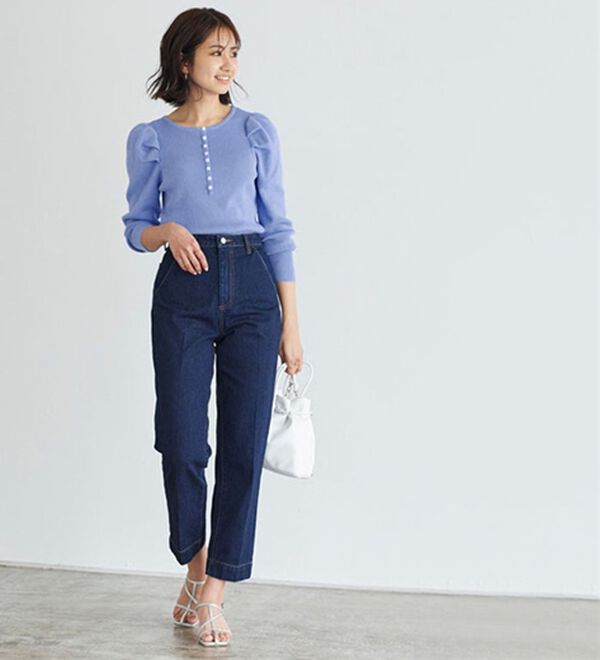 Pierrot（ピエロ）の「ボリュームスリーブリブニット（ニット・セーター）」｜詳細画像