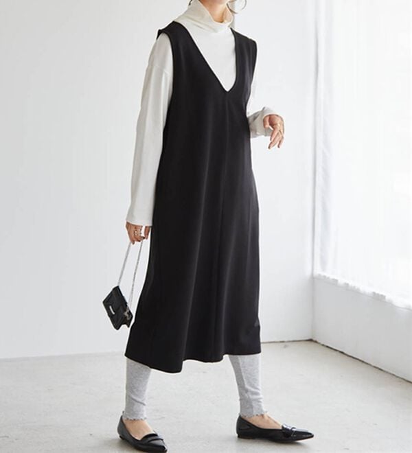 RANAN（ラナン）の「【選べる2丈】細見えが叶うジャンパースカート（ジャンパースカート）」｜詳細画像