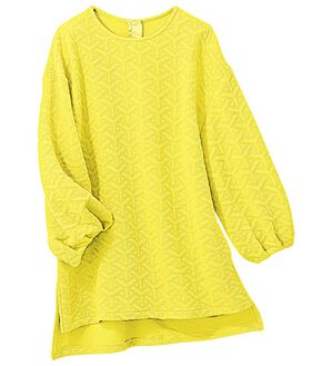 VINNO（ヴィノ）の「ボリューム袖ジャカードプルオーバー（カットソー）」｜イエロー