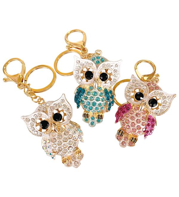 「幸せふくろうの輝くキーホルダー（その他ファッション小物）」｜詳細画像