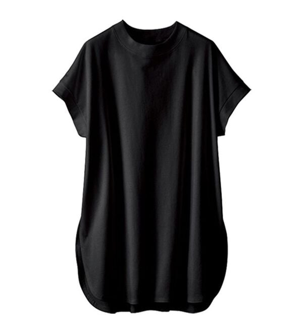 GeeRA（ジーラ）の「綿１００％フレンチスリーブチュニックＴシャツ（カットソー）」｜詳細画像