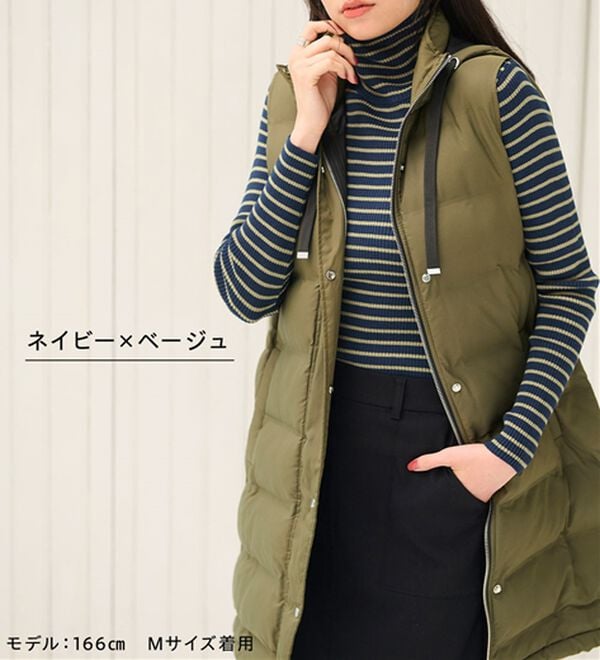 BELLUNA（ベルーナ）の「ハピネスコットン１００％&times;吸湿発熱リブタートルニット＜＆ｃｏｃｏｃｈｉ＞（ニット・セーター）」｜詳細画像