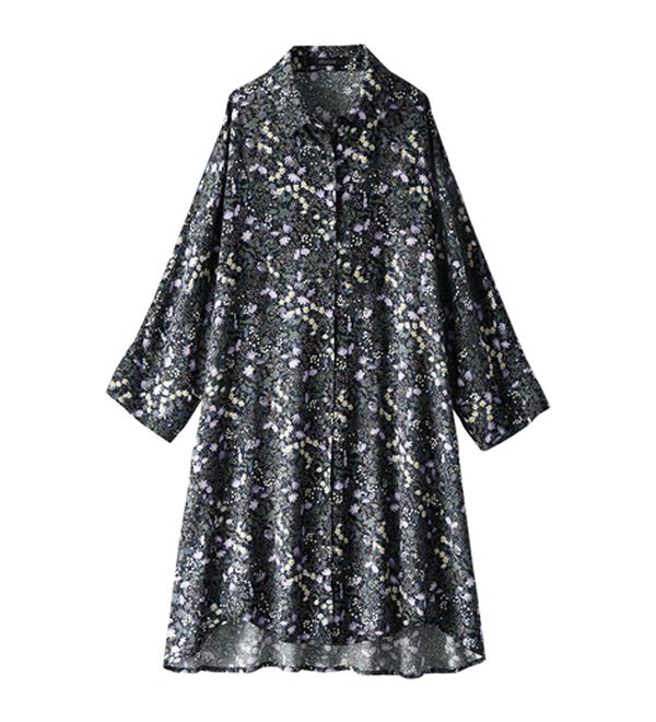 「【接触冷感】レーヨン素材ブザム切替ワンピース（その他ワンピース）」｜詳細画像