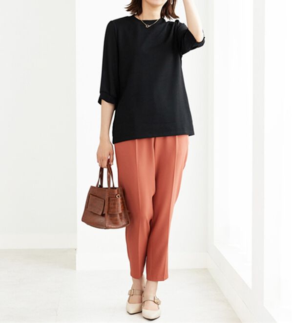 BELLUNA（ベルーナ）の「ラメ調袖切替デザインプルオーバー（カットソー）」｜詳細画像