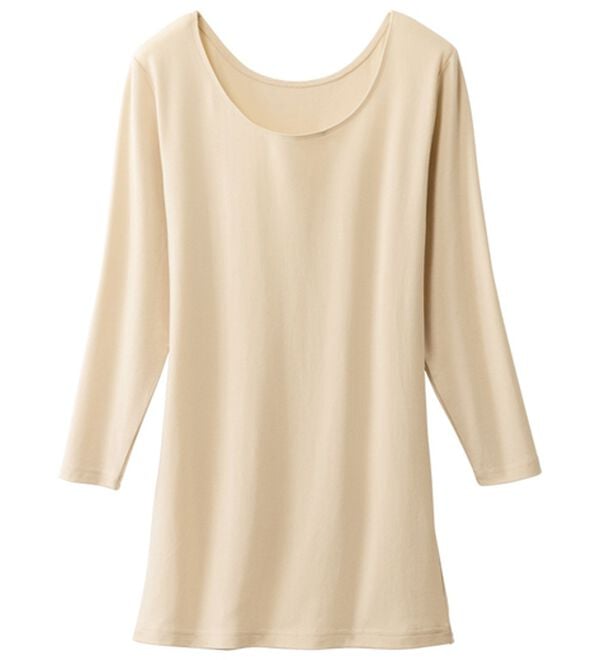 LAVIENNE（ラヴィエンヌ）の「【とろけるような肌ざわり】テンセル（ＴＭ）繊維コットン混７分袖インナー（肌着・インナーウェア）」｜詳細画像