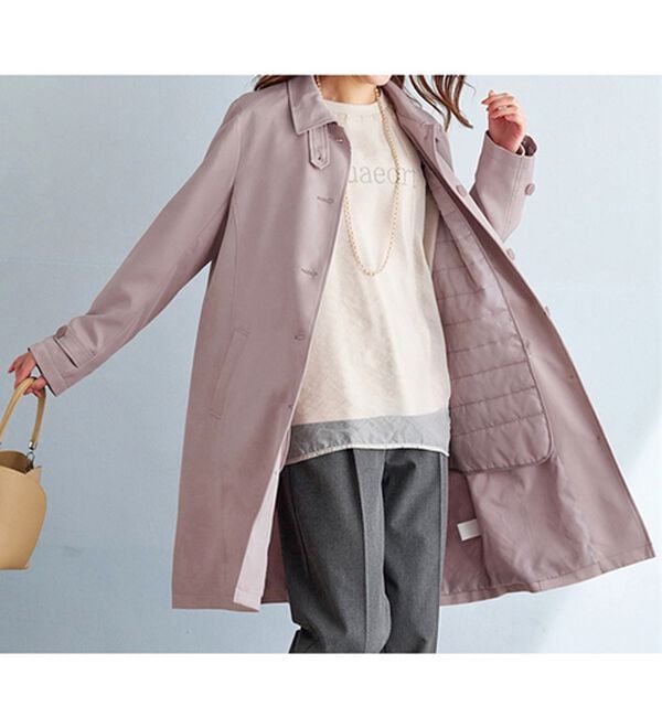 BELLUNA（ベルーナ）の「花粉対策！ライナー付ステンカラーコート（ロングコート）」｜詳細画像