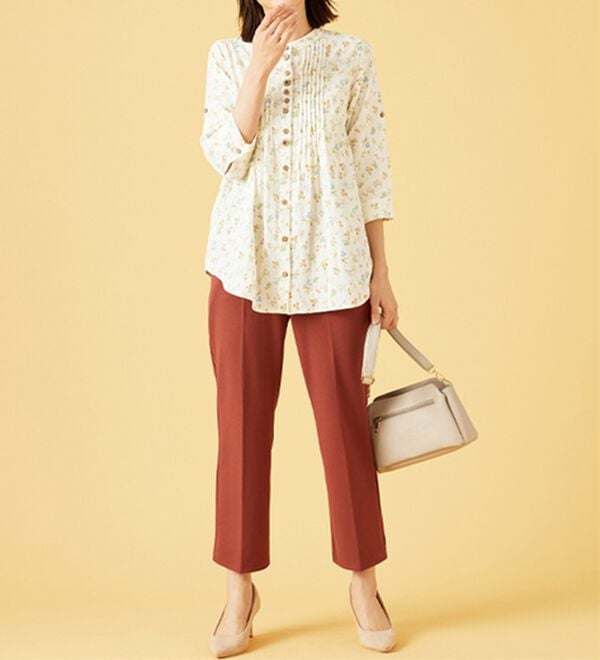 BELLUNA（ベルーナ）の「ダブルガーゼ素材多ボタンオーバーブラウス（ブラウス）」｜詳細画像