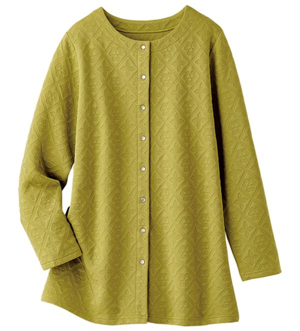 BELLUNA（ベルーナ）の「ふくれジャカードカーデ&times;ロゴＴアンサンブル（アンサンブル）」｜詳細画像