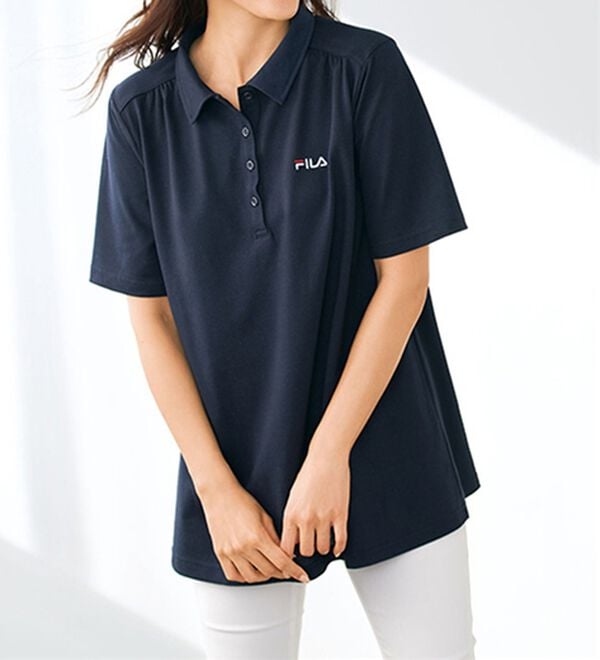 BELLUNA（ベルーナ）の「＜ＦＩＬＡ＞ギャザー使いポロチュニック（チュニック）」｜詳細画像