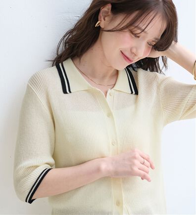 Viola e Viola（ヴィオラ エ ヴィオラ）の「アソートシアーリブニットポロシャツ（ポロシャツ）」