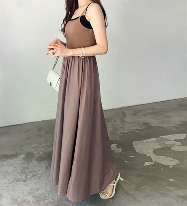 GeeRA（ジーラ）の「着回し異素材ドッキングキャミワンピース（ドッキングワンピース）」｜詳細画像