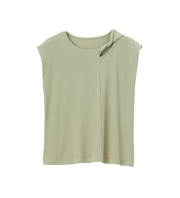 GeeRA（ジーラ）の「ツイストカットワークランダムテレコトップス（カットソー）」｜詳細画像