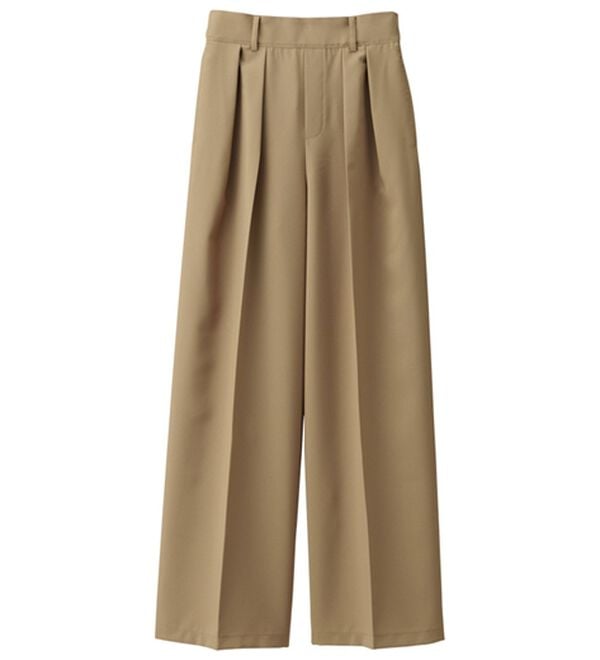 RANAN（ラナン）の「【選べる股下】きれい見え２タックワイドスラックス（ワイドパンツ・ガウチョ）」｜詳細画像