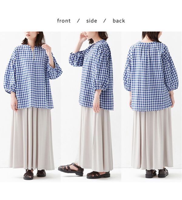 Viola e Viola（ヴィオラ エ ヴィオラ）の「多ボタンバルーン袖ゆるブラウス（ブラウス）」｜詳細画像