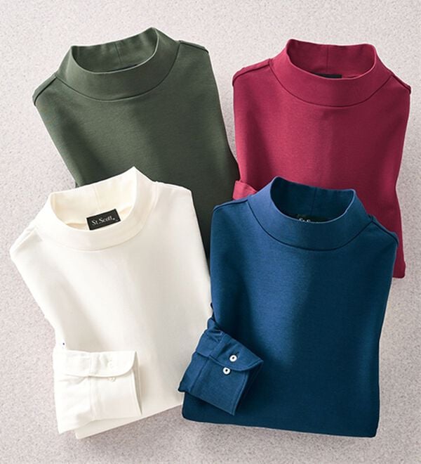 「大人のハイネックシャツ（メンズカットソー）」｜詳細画像