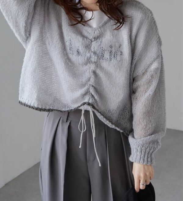 RANAN（ラナン）の「モヘアライク２ＷＡＹギャザーニット（ニット・セーター）」｜詳細画像