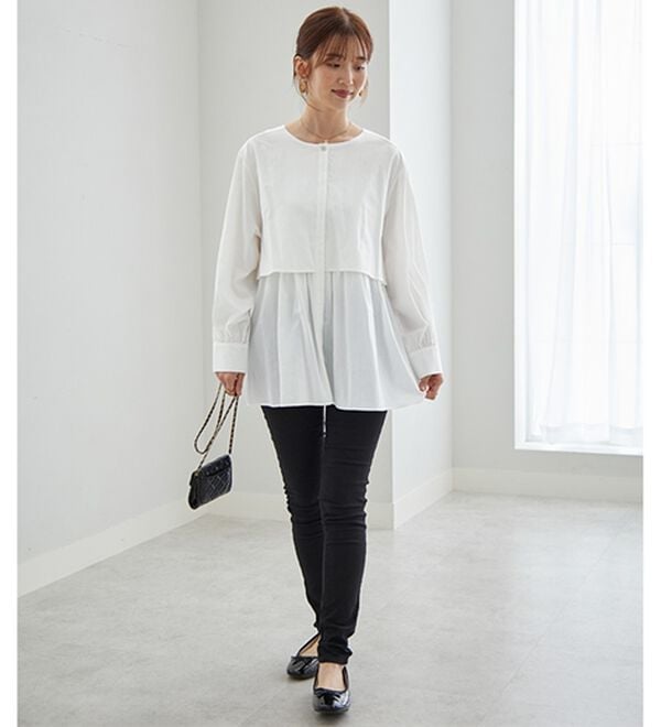 GeeRA（ジーラ）の「羽織にもなる！ペプラムシャツチュニック（チュニック）」｜詳細画像