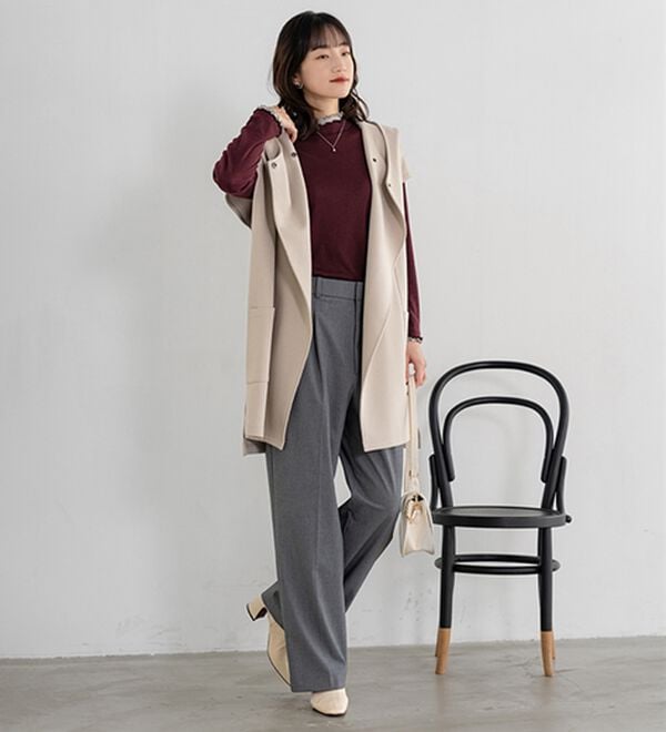 BELLUNA（ベルーナ）の「重ね着風フリル衿プルオーバー（カットソー）」｜詳細画像