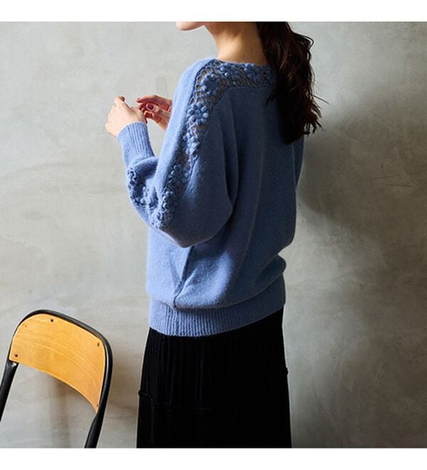 RANAN（ラナン）の「ウール混かぎ針ニットプルオーバー（ニット・セーター）」｜詳細画像