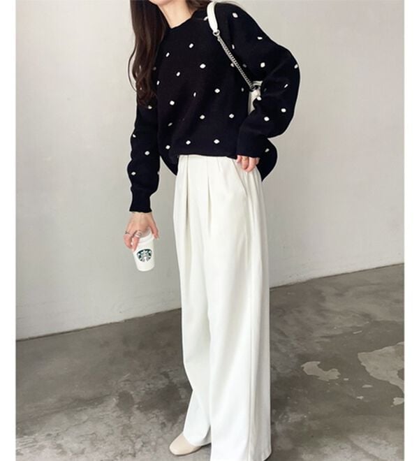 GeeRA（ジーラ）の「ドット柄ニットプルオーバー（ニット・セーター）」｜詳細画像