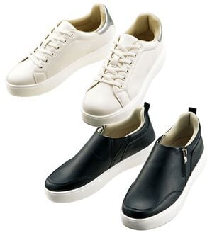 「【２足セット】サッと履けるコートタイプスニーカー（スニーカー）」｜2足セット
