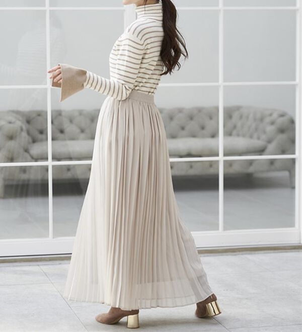 RANAN（ラナン）の「プリーツロングスカート（ロングスカート）」｜詳細画像