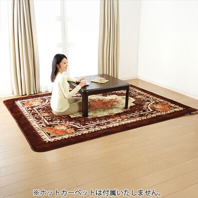 「ホットカーペット対応洗えるボアラグ（ラグ）」