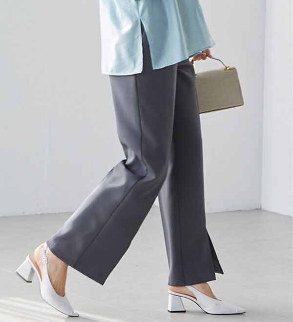 RANAN（ラナン）の「機能付センタースリットフレアーパンツ（フルレングスパンツ）」｜詳細画像