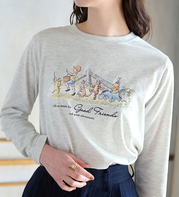 BELLUNA（ベルーナ）の「＜Ｄｉｓｎｅｙ＞【プー】プリント長袖Tシャツ（カットソー）」｜詳細画像