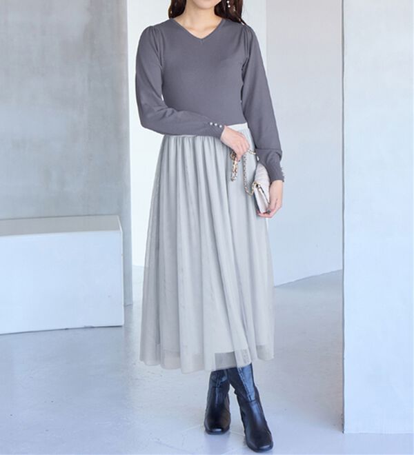 alotta（アロッタ）の「時短コーデ！ドッキングワンピース【お客様企画】（ドッキングワンピース）」｜詳細画像