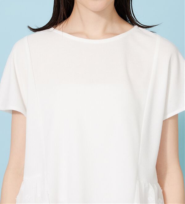 BELLUNA（ベルーナ）の「サイドシアードット切替チュニック（チュニック）」｜詳細画像