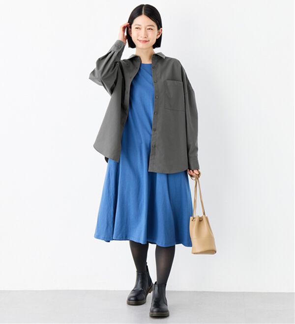 Viola e Viola（ヴィオラ エ ヴィオラ）の「【イージーケア】お手入れ簡単羽織に使えるオーバーシャツ（シャツ）」｜詳細画像