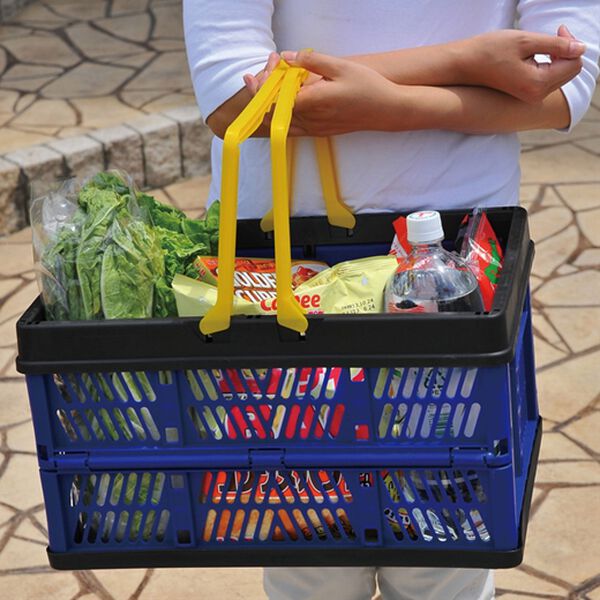 「カゴ付便利なキャリーカート（その他日用品・趣味雑貨）」｜詳細画像