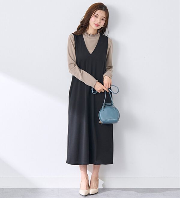 BELLUNA（ベルーナ）の「衿異素材ダブルメロープルオーバー（カットソー）」｜詳細画像