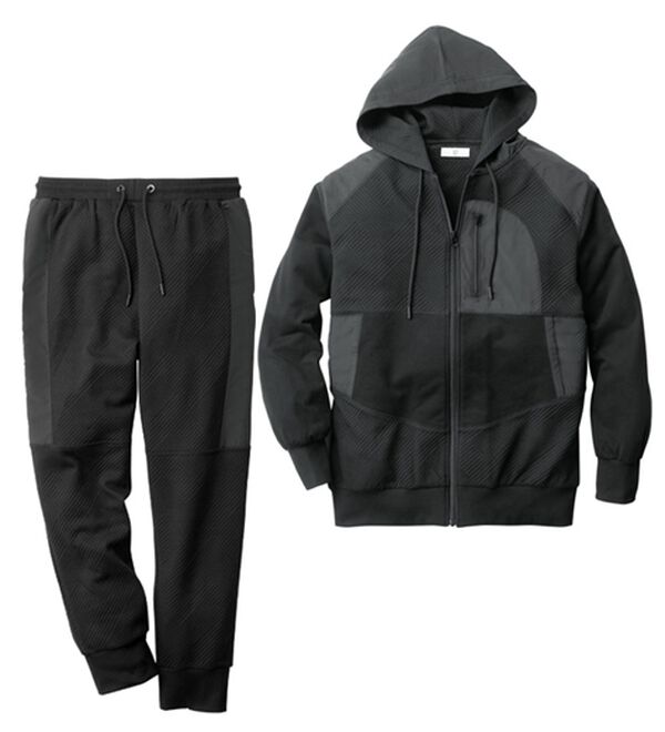 「モードな大人のための異素材パネル切替セットアップ（メンズルームウェア）」｜詳細画像