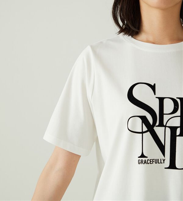 BELLUNA（ベルーナ）の「フロッキープリントロゴプルオーバー（カットソー）」｜詳細画像