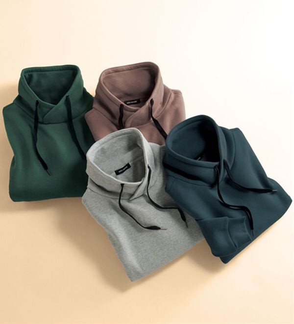 「＜イネド　オム＞裏起毛フード風トレーナー（メンズトレーナー）」｜詳細画像