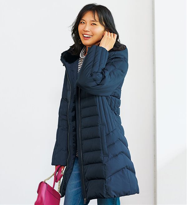 BELLUNA（ベルーナ）の「細見え！フレンチダウン使いロング丈コート（ロングコート）」｜詳細画像