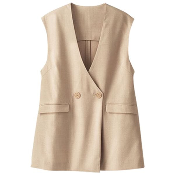 BELLUNA（ベルーナ）の「麻調素材ボタン使いジレ（ジレ）」｜詳細画像