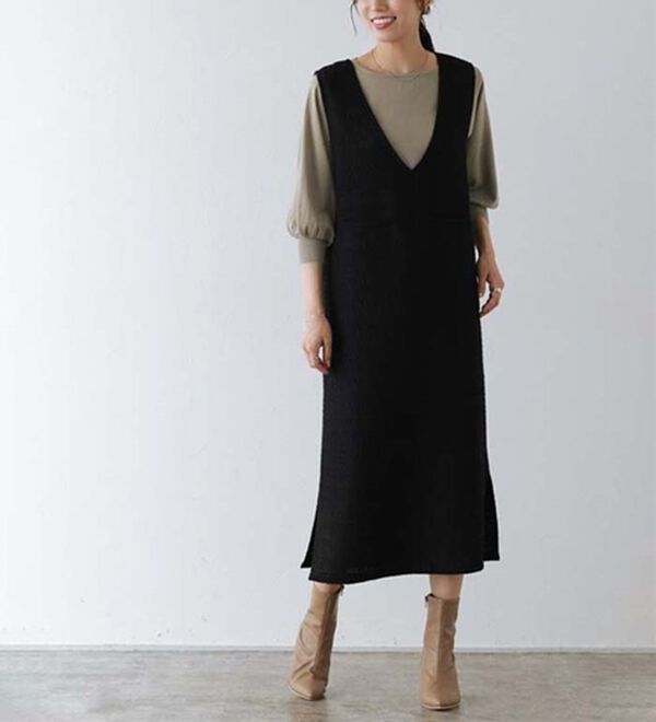 Pierrot（ピエロ）の「【選べるネック】シルクタッチバルーンニット（ニット・セーター）」｜詳細画像